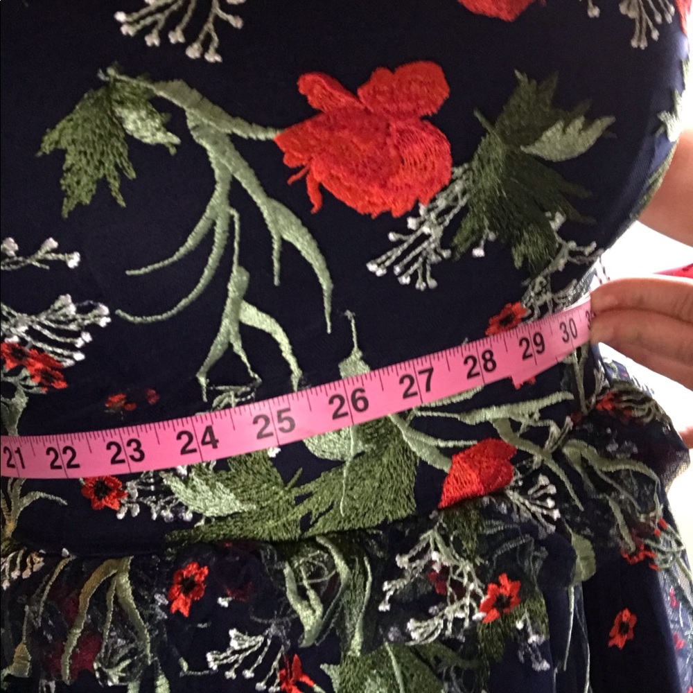 1901 embroidered mesh dark floral dress 6 - Picture 5 of 8